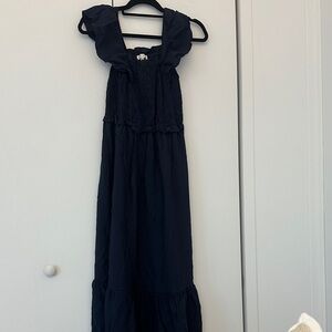 Moon River Navy Textured Fabric